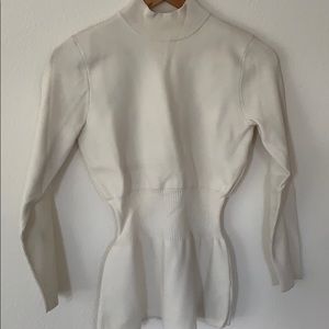 H&M TREND High Neck Stretchy Knit Long Sleeve Top